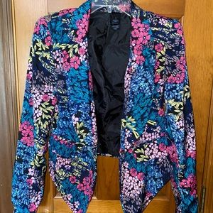 Bisou Bisou Floral Flower Jacket Size Small